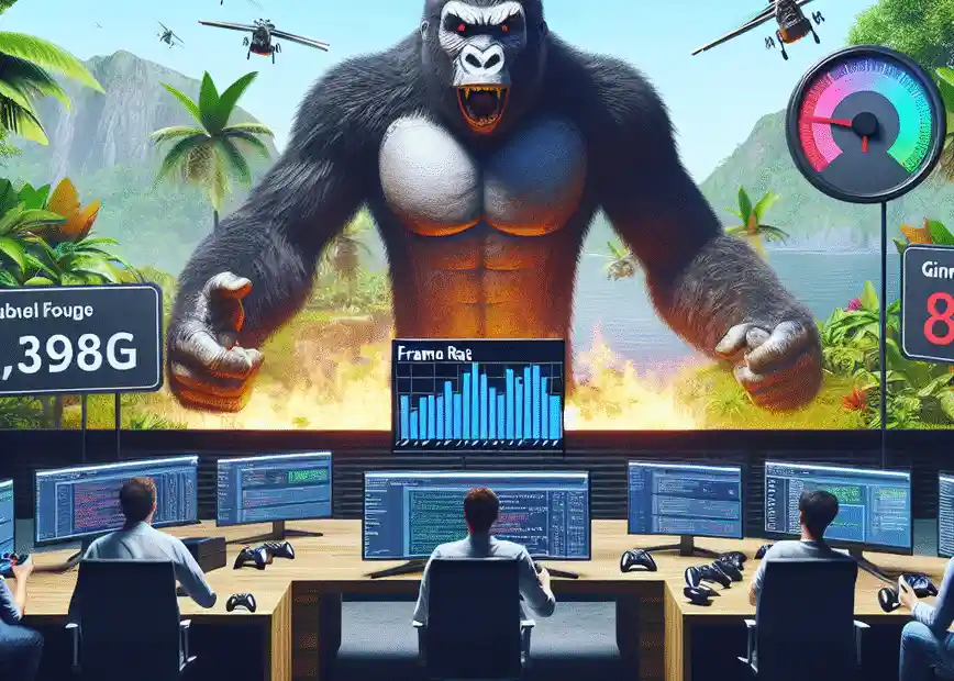 Screenshot from Donkey Kong Bananza highlighting frame rate performance on Nintendo Switch